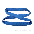 8ton mengangkat tali pinggang bulat biru tanpa henti webbing sling